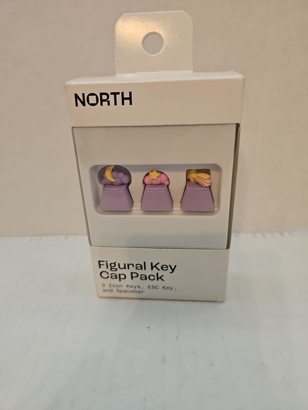 Figural Key Cap Pack — Lavender Set with Yellow Accents